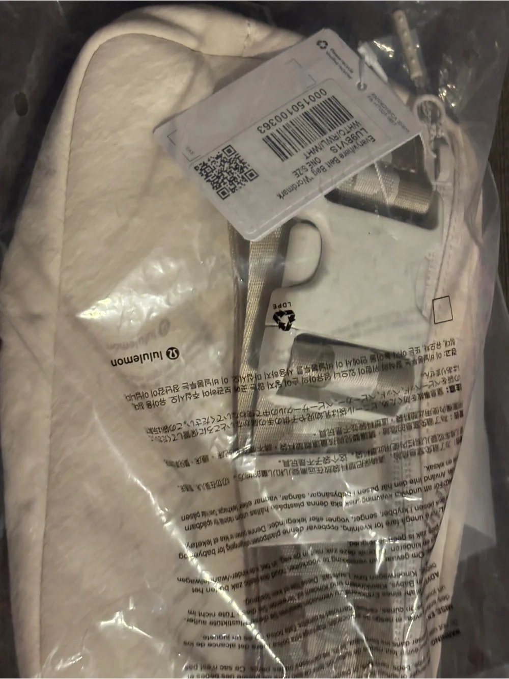 lululemon athletica white belt bag